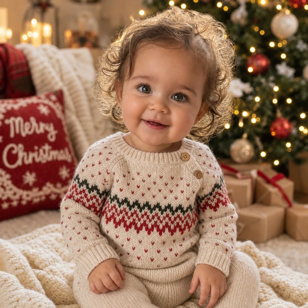A Christmas theme applied to one uploaded photo