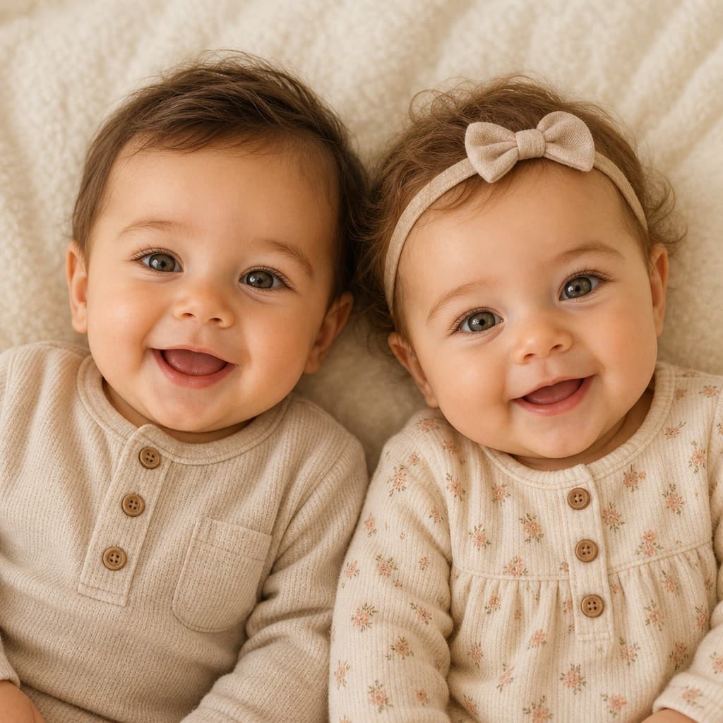 Twins generated from two parent photos